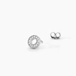 Boucles D'oreilles Puces Argent Blanc Eujen Oxydes De Zirconium - Boucles d'oreilles fantaisie Femme | Histoire d&rsquo;Or