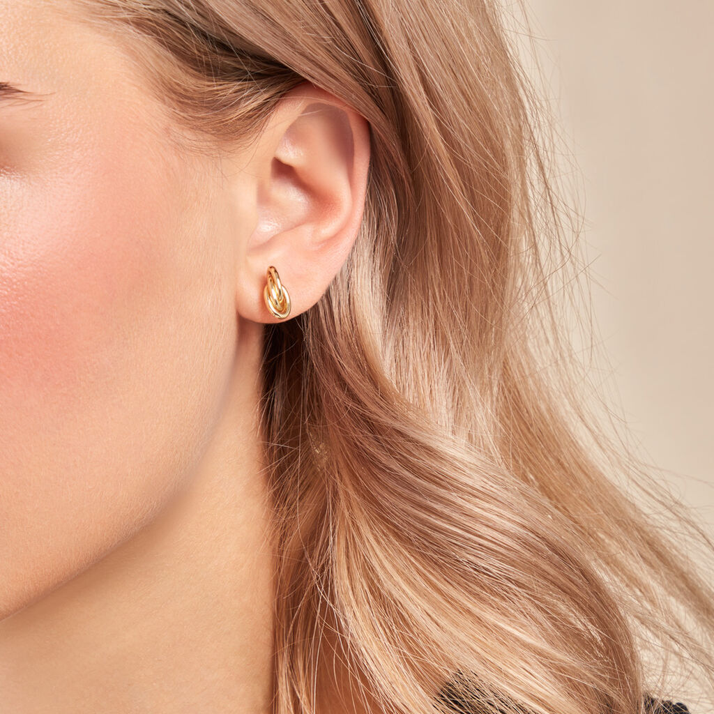 Boucles D'oreilles Puces Ninel Or Jaune - Clous d'oreilles Femme | Histoire d’Or