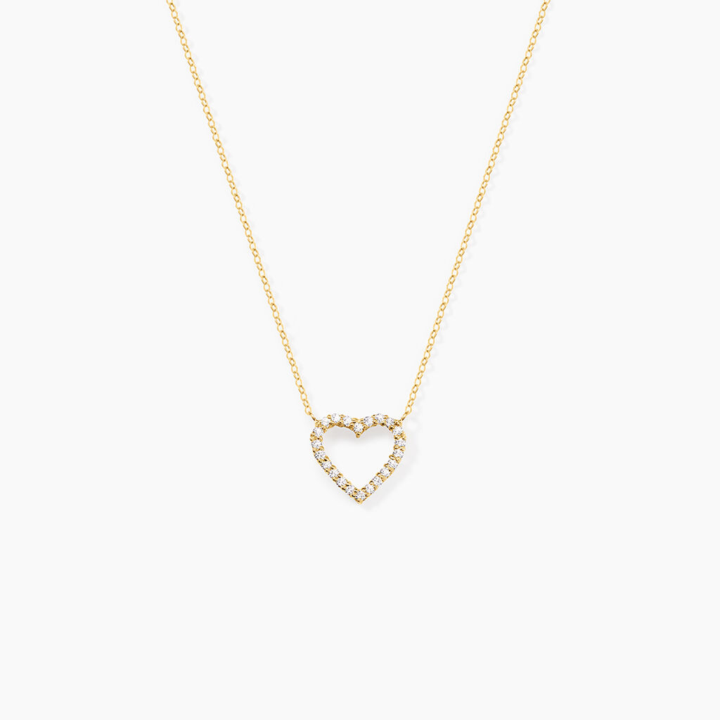Collier Or Jaune Ansel Oxyde De Zirconium - F&ecirc;te des m&egrave;res Femme | Histoire d&rsquo;Or