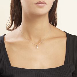 Collier Or Blanc Alethea Diamants Synthétiques - Colliers Coeur Femme | Histoire d’Or