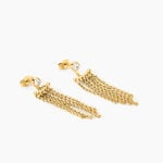 Boucles D'Oreilles Pendantes Aurore Acier Jaune Cristal - Boucles d'oreilles fantaisie Femme | Histoire d&rsquo;Or