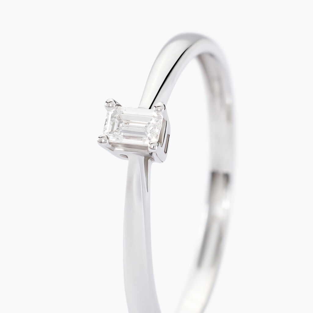 Bague Les Inseparables Or Blanc Diamant - Bagues solitaires Femme | Histoire d&rsquo;Or
