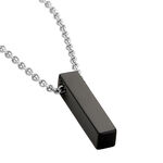 Collier Jourdan Acier Gris Onyx - Colliers Homme | Histoire d&rsquo;Or