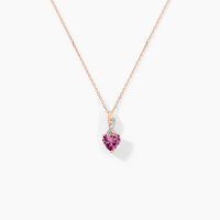 Collier Or Rose Clothilde Rhodolite