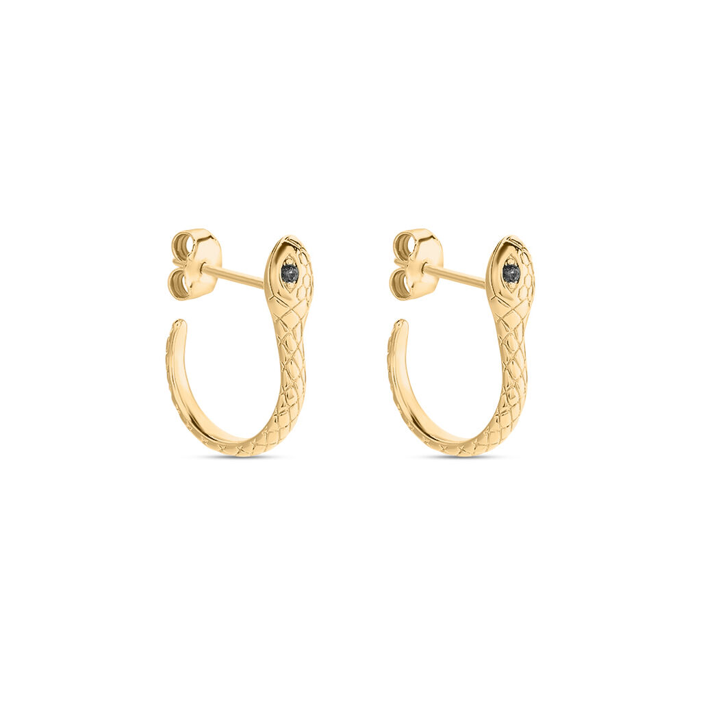Créoles Yasha Plaqué Or Jaune Spinelle - Boucles d'oreilles créoles Femme | Histoire d’Or