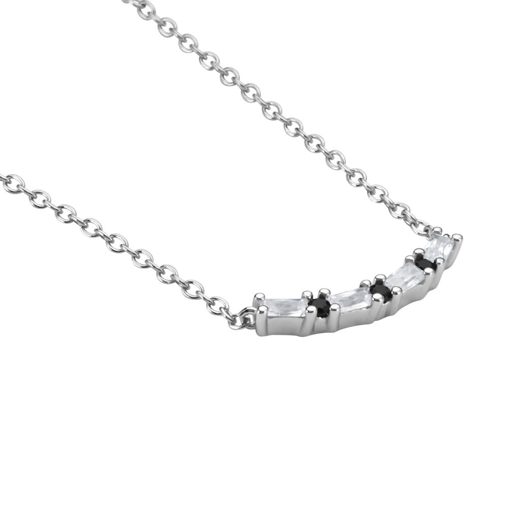 Collier Adriana Argent Blanc Oxyde De Zirconium - Colliers fantaisie Femme | Histoire d&rsquo;Or