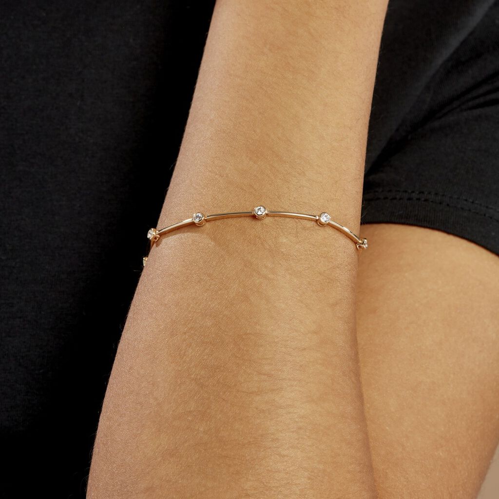 Bracelet Kaelig Plaqué Or Jaune Oxyde De Zirconium - Bracelets Femme | Histoire d’Or