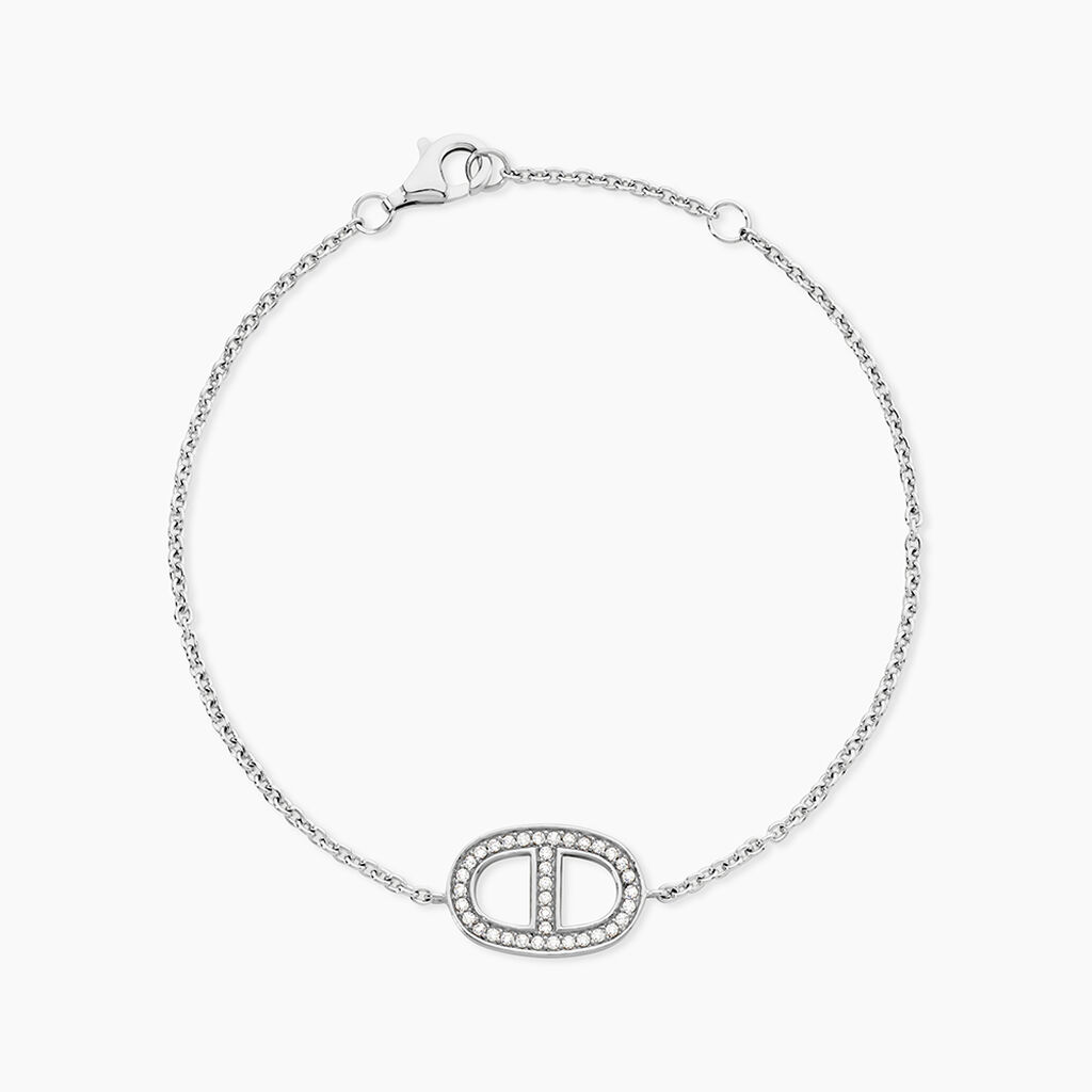 Bracelet Argent Blanc Caprina Oxydes De Zirconium - Bracelets Femme | Histoire d&rsquo;Or