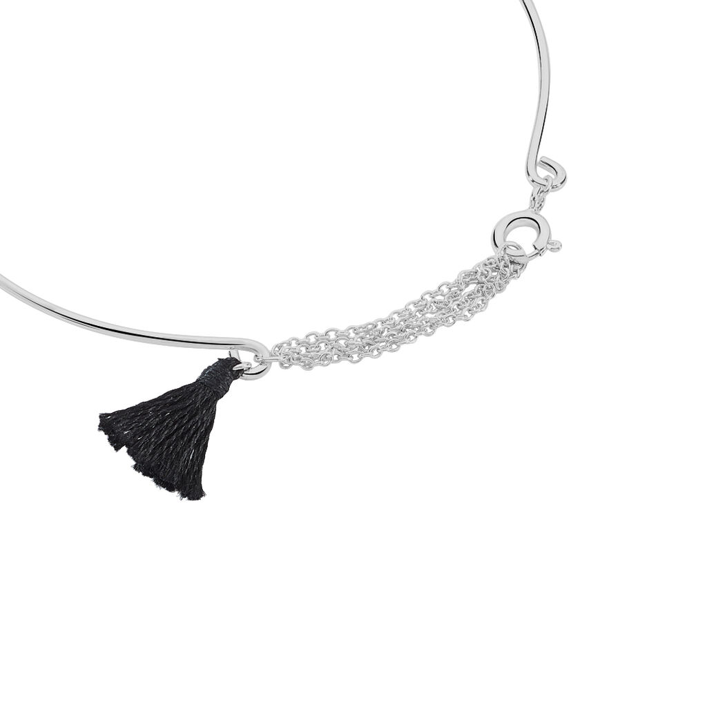 Bracelet Jonc Sibel Argent Blanc - Bracelets joncs Femme | Histoire d’Or