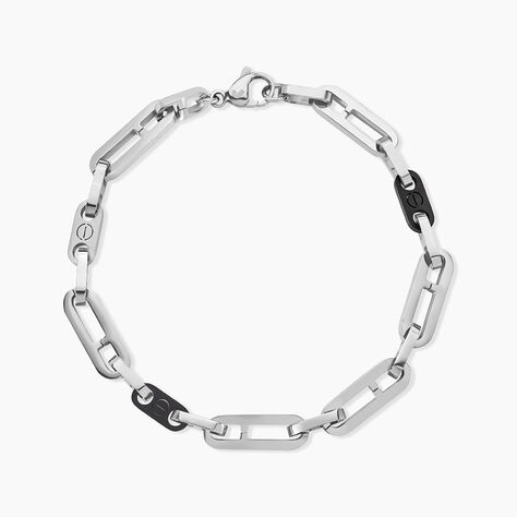 Bracelet Jourdan Vilo Acier Argent&eacute; - Bracelets Homme | Histoire d&rsquo;Or