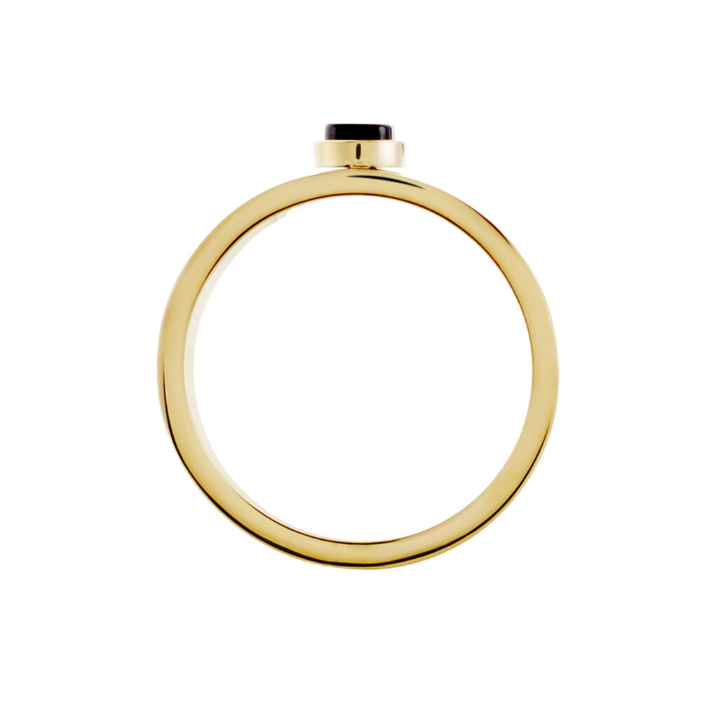 Bague Acier Dor&eacute; Volcanus Agate - Bagues solitaires Femme | Histoire d&rsquo;Or