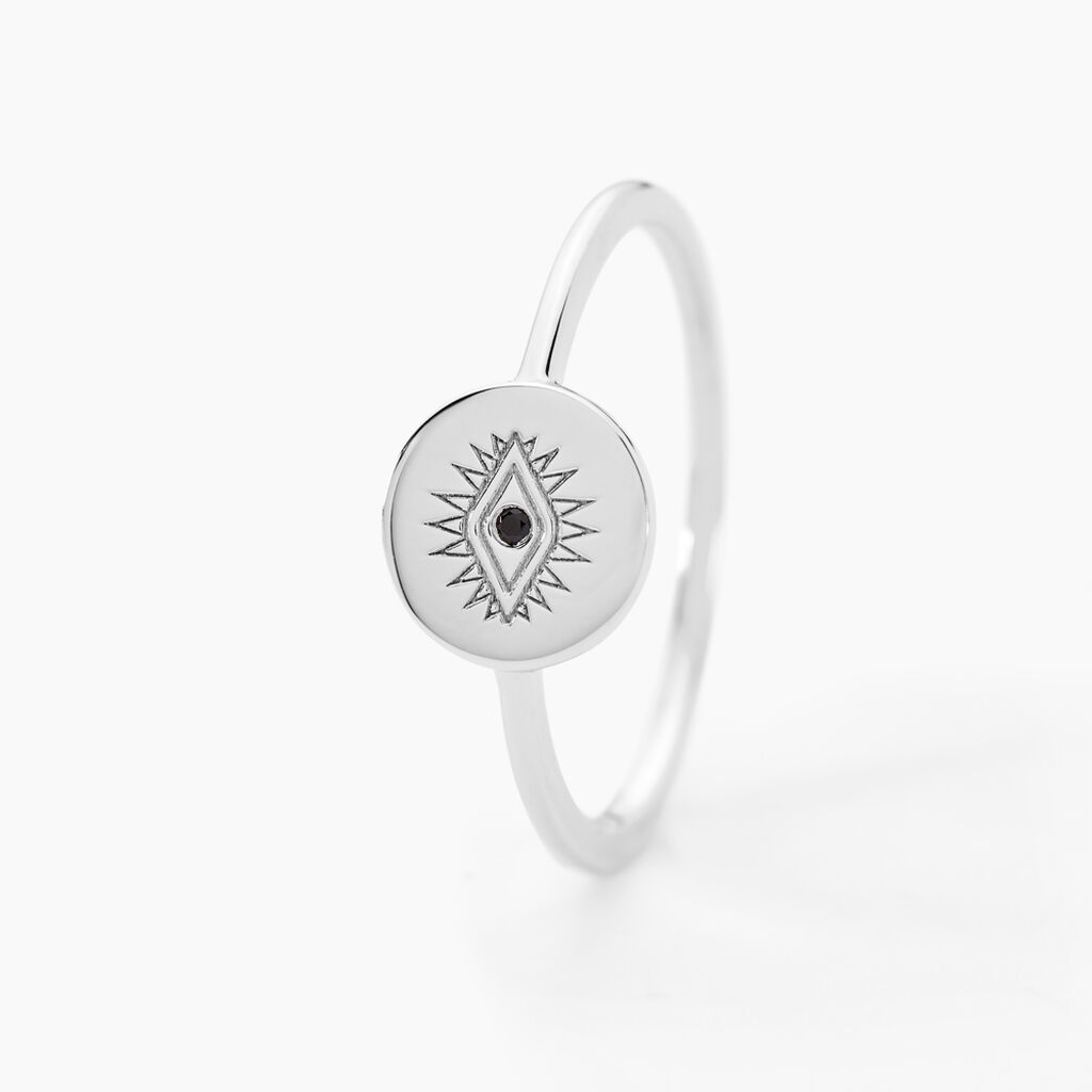 Bague Dristie Argent Blanc Turquoise - Bagues solitaires Femme | Histoire d’Or