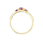 Bague Chloe Or Jaune Amethyste Et Oxyde De Zirconium - Bagues solitaires Femme | Histoire d&rsquo;Or