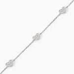 Bracelet Petit Coeur Argent Blanc Oxyde De Zirconium - F&ecirc;te des m&egrave;res Femme | Histoire d&rsquo;Or