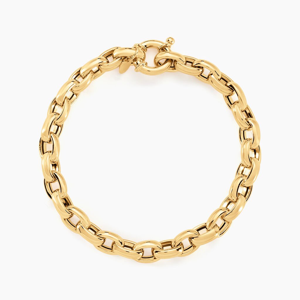 Bracelet Jodie Maille Jaseron Godronne Or Jaune - Bracelets chaîne Femme | Histoire d’Or