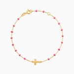 Bracelet Krystle Argent Dor&eacute; A L'Or 750/1000 - Bijoux sans pierre Femme | Histoire d&rsquo;Or