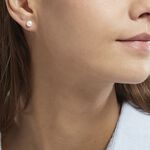 Boucles D'oreilles Puces Kesya Nacres Bouton Or Jaune Perle De Culture - Clous d'oreilles Femme | Histoire d&rsquo;Or