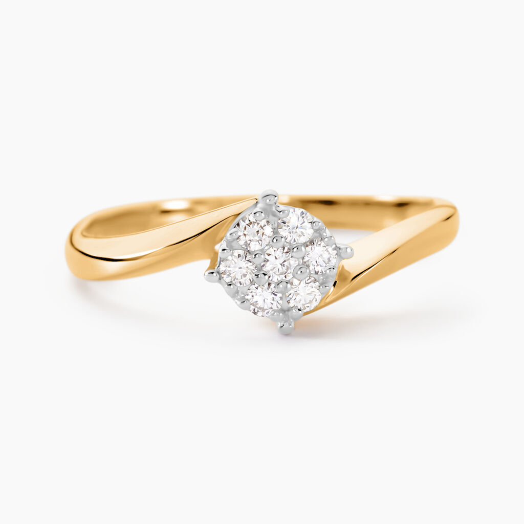 Bague Solitaire Lysia Or Jaune Diamant - Bagues solitaires Femme | Histoire d&rsquo;Or
