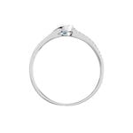 Bague Or Blanc Anja Topaze - Bagues solitaires Femme | Histoire d&rsquo;Or