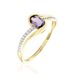Bague Or Jaune Anja Améthyste - Bagues solitaires Femme | Histoire d’Or