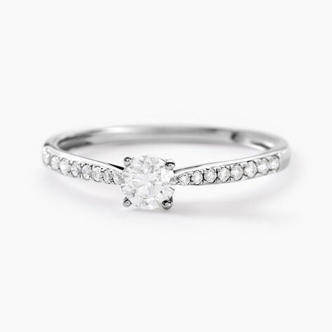 Bague Solitaire Hemera Or Blanc Diamant - Bagues solitaires Femme | Histoire d&rsquo;Or