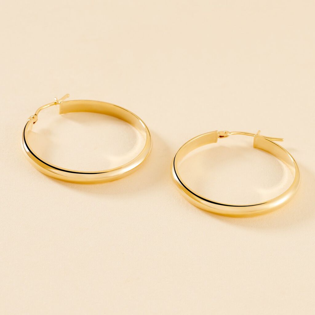 Créoles Shalana Or Jaune - Boucles d'oreilles créoles Femme | Histoire d’Or