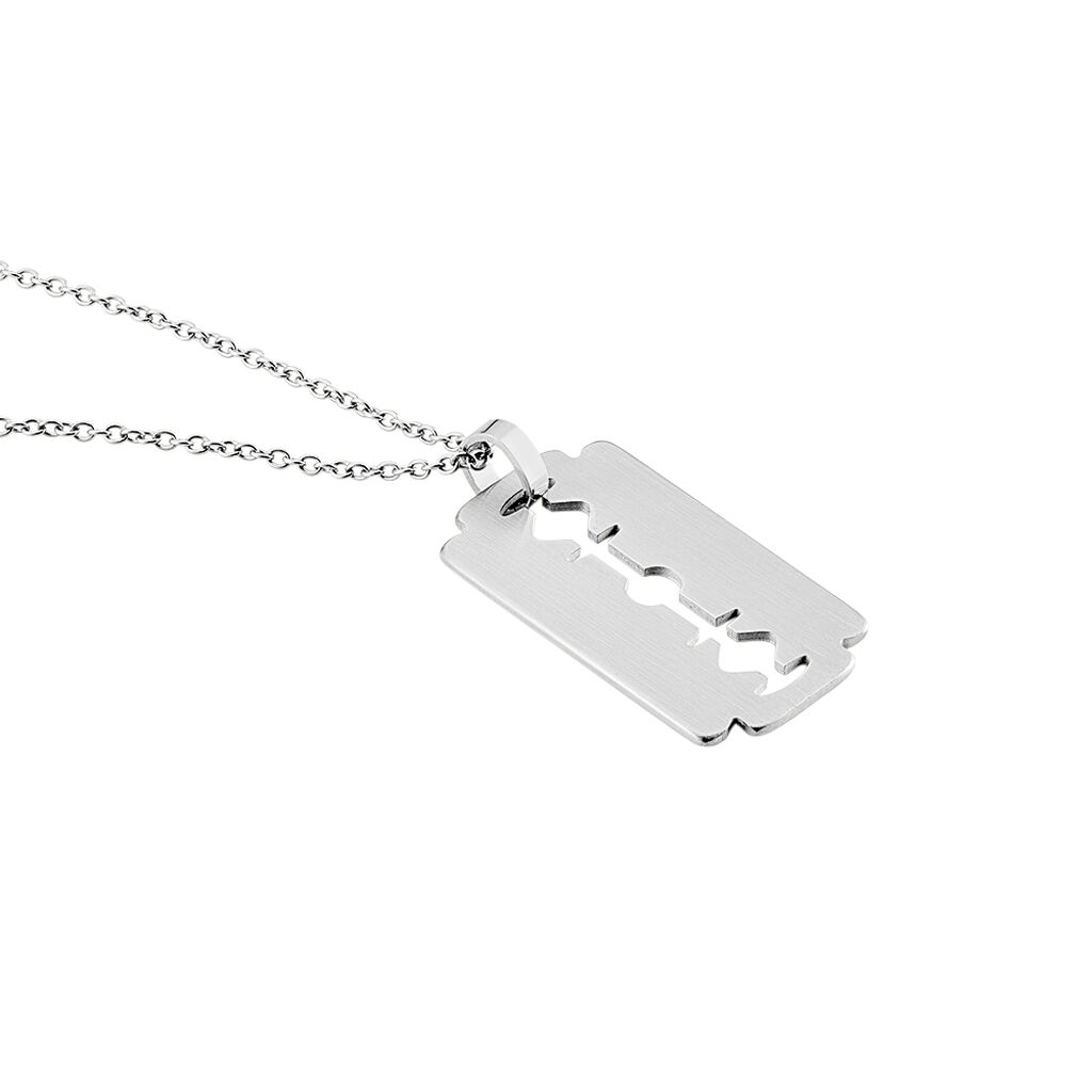 Collier Acier Blanc Isaac - Colliers fantaisie Homme | Histoire d’Or