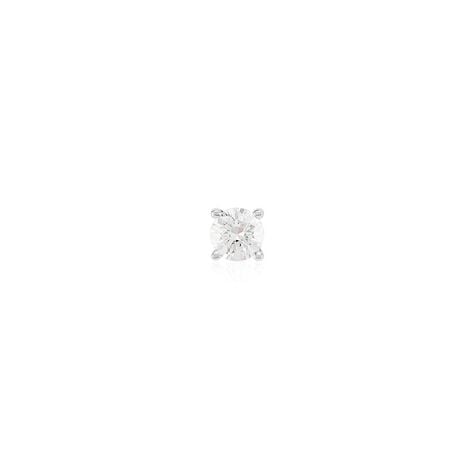 Boucle D'oreille Puce Unitaire Victoria Or Blanc Diamant - Clous d'oreilles Famille | Histoire d’Or