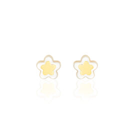 Boucles D'oreilles Puces Cleomelia Fleur Or Jaune - Clous d'oreilles Enfant | Histoire d’Or