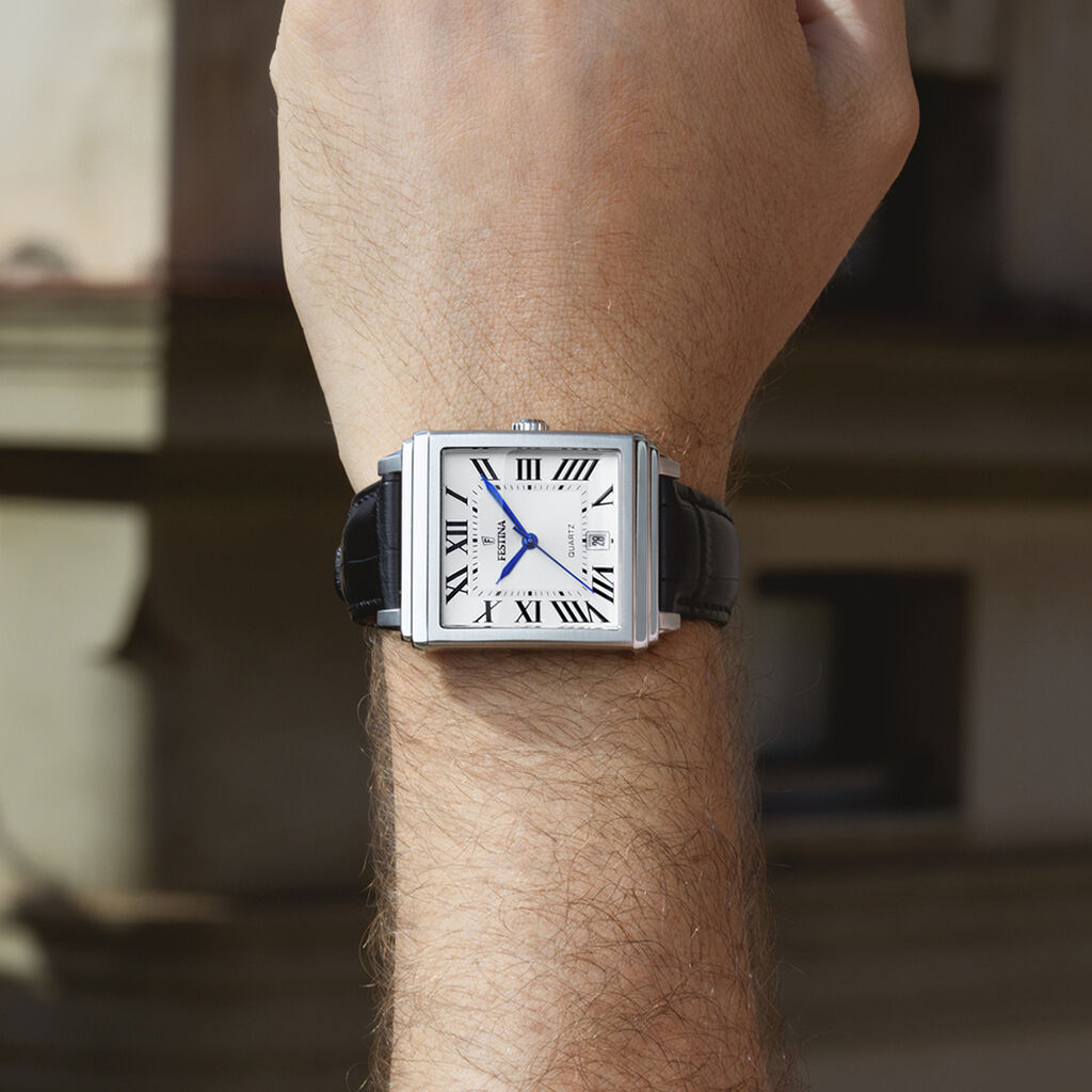 Montre Festina On The Square Blanc - Montres Homme | Histoire d’Or