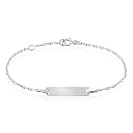 Bracelet Identité Gaspardine Maille Forçat Or Blanc - Bracelets Communion Enfant | Histoire d’Or