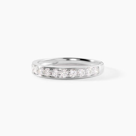 Demi Alliance Rhea Platine Blanc Diamant - Alliances Femme | Histoire d&rsquo;Or