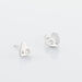 Boucles D'oreilles Puces Daria Coeur Plein Or Blanc Oxyde De Zirconium - Clous d'oreilles Femme | Histoire d’Or
