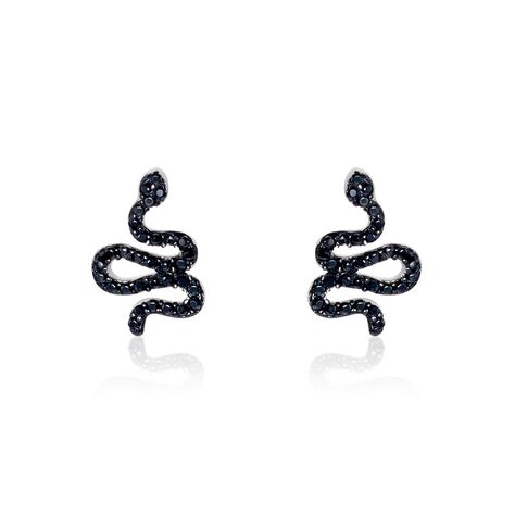 Boucles D'oreilles Puces Muses Argent Blanc Oxydes De Zirconium - Boucles d'oreilles fantaisie Femme | Histoire d&rsquo;Or