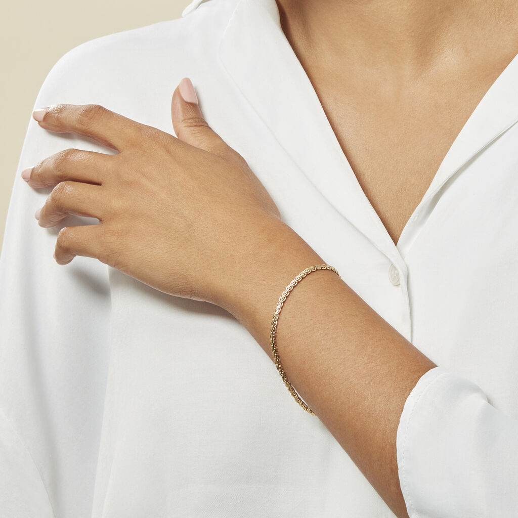 Bracelet Jayna Maille Palmier Or Jaune - Bracelets chaîne Femme | Histoire d’Or