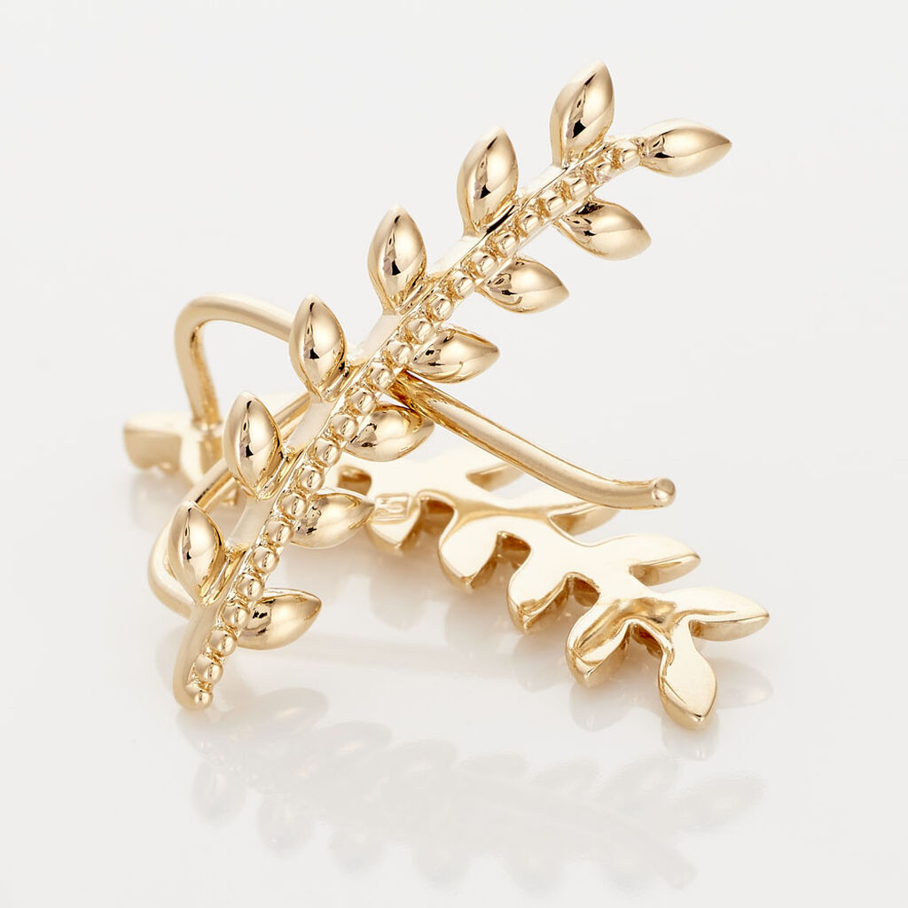 Boucles D'oreilles Grimpantes Folia Plaqu&eacute; Or Jaune - Boucles d'oreilles fantaisie Femme | Histoire d&rsquo;Or