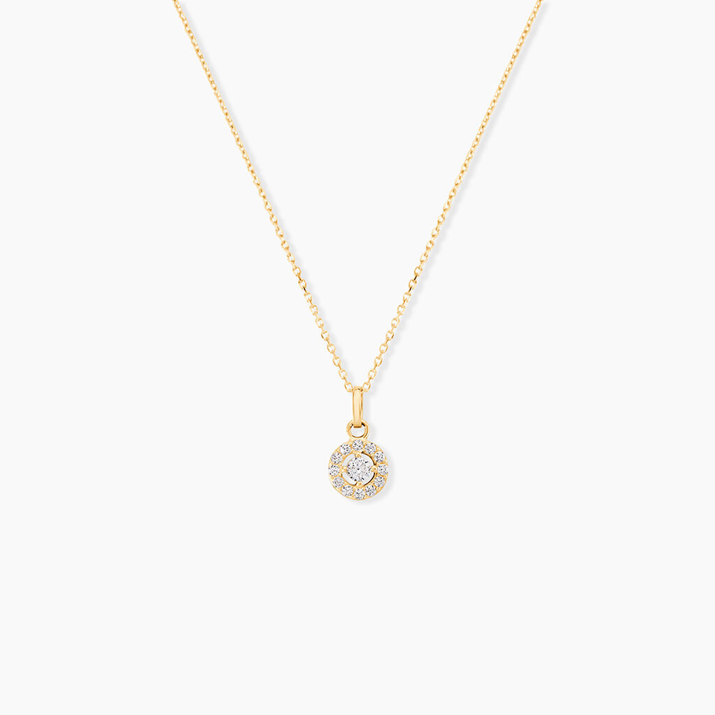 Collier Tahera Or Jaune Oxyde De Zirconium - Colliers Femme | Histoire d&rsquo;Or