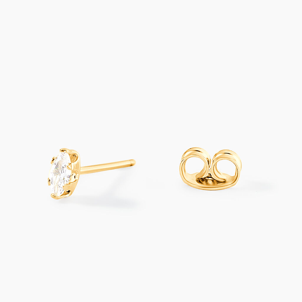 Boucles D'oreilles Puces Dudley Or Jaune Oxyde De Zirconium - Nouveautés Femme | Histoire d’Or