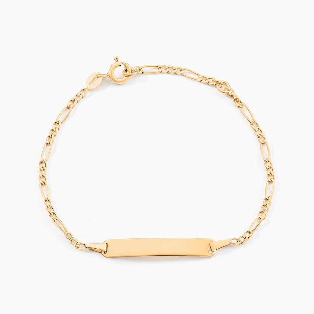 Bracelet Identit&eacute; B&eacute;b&eacute; Bartolom&eacute;e Or Jaune  - Bracelets Communion Enfant | Histoire d&rsquo;Or