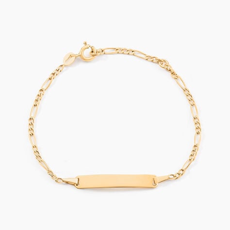 Bracelet Identit&eacute; B&eacute;b&eacute; Bartolom&eacute;e Or Jaune  - Bracelets Communion Enfant | Histoire d&rsquo;Or