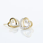 Boucles D'oreilles Puces Ablaye Or Jaune Oxyde De Zirconium - Clous d'oreilles Femme | Histoire d&rsquo;Or