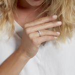 Bague Solitaire Maevane Argent Blanc Oxyde De Zirconium - Bagues solitaires Femme | Histoire d&rsquo;Or