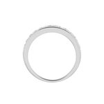 Demi Alliance Heket Argent Blanc Oxyde De Zirconium - Bagues avec pierre Femme | Histoire d&rsquo;Or