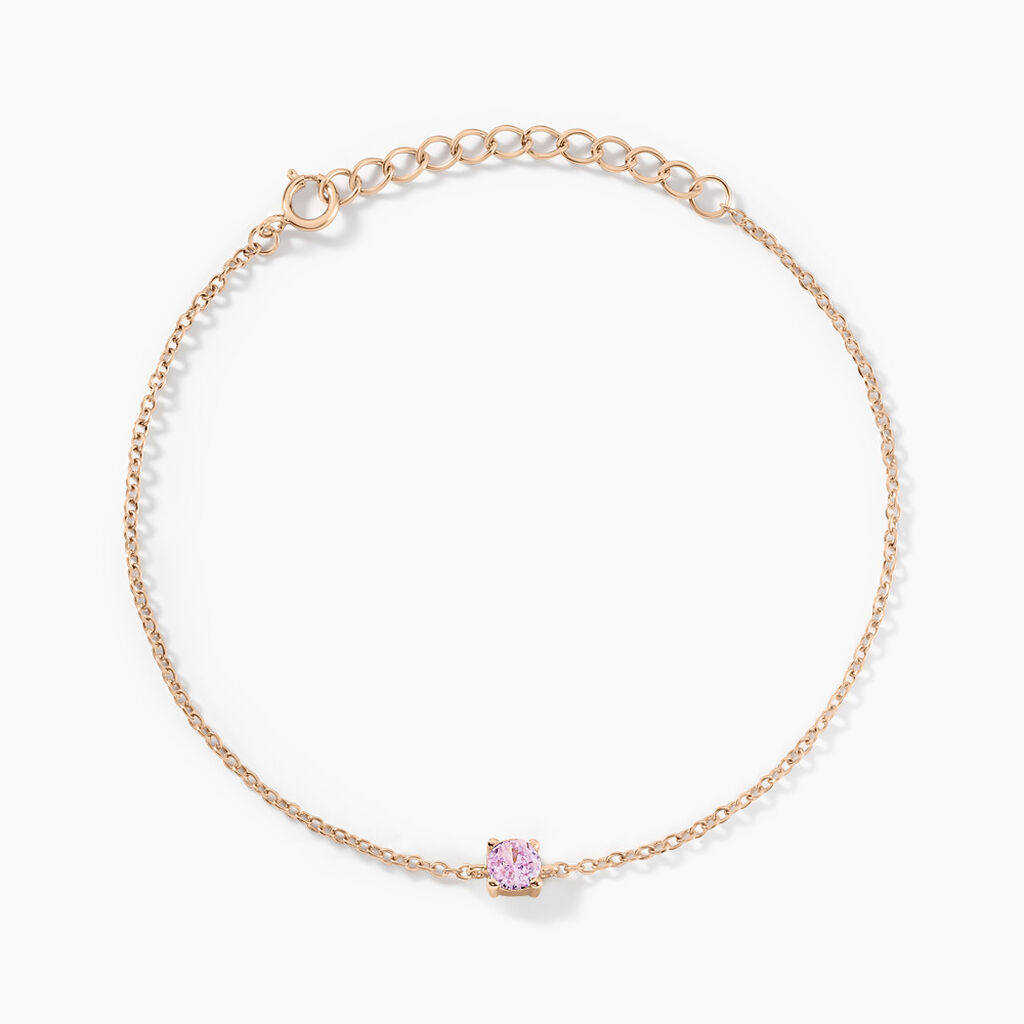 Bracelet Rio Argent Rose Oxyde De Zirconium - Bracelets Femme | Histoire d&rsquo;Or