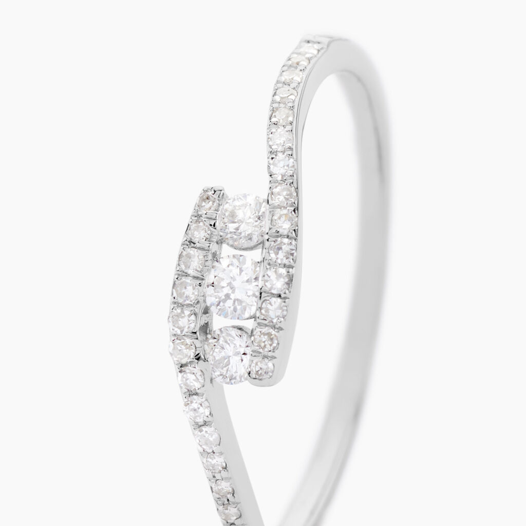 Bague Eternite Or Blanc Diamant - Bagues avec pierre Femme | Histoire d&rsquo;Or