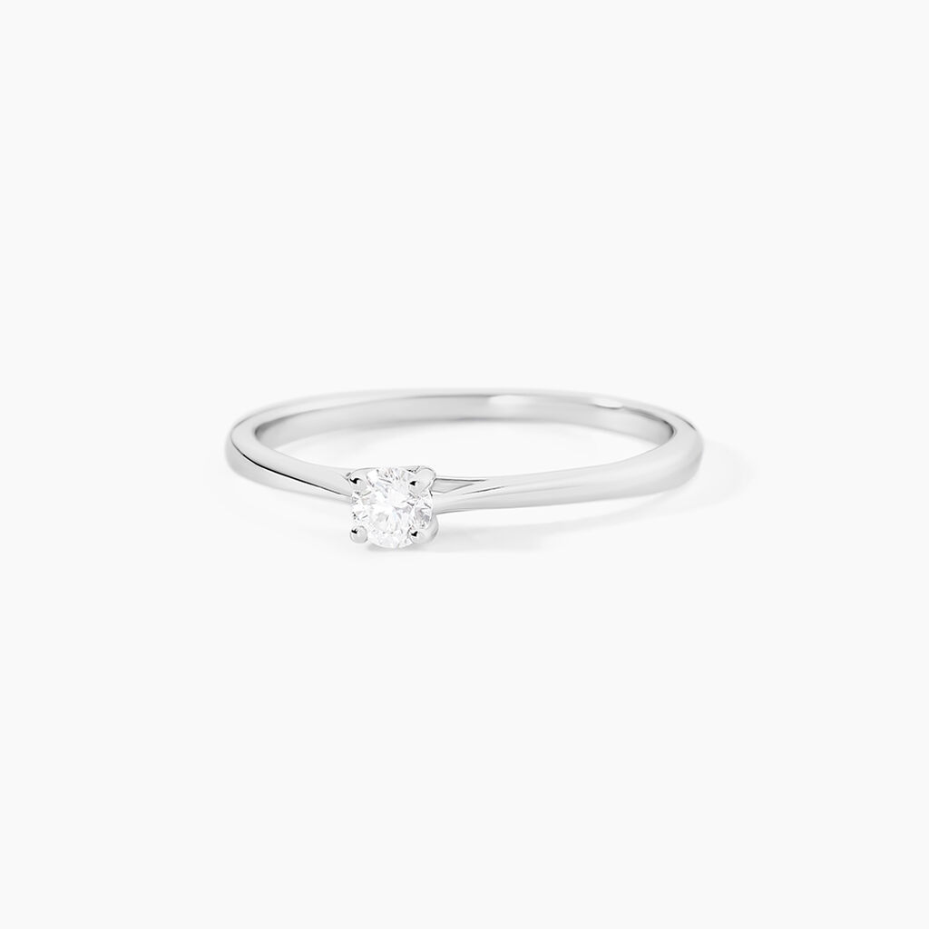 Bague Solitaire Aphrodite Or Blanc Diamant - Bagues solitaires Femme | Histoire d’Or