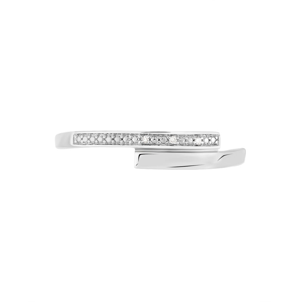 Bague Abigaelle Or Blanc Diamant - Bagues avec pierre Femme | Histoire d’Or