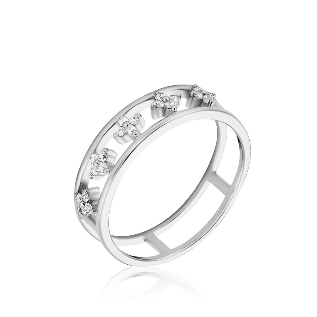 Bague Isia Argent Blanc Oxyde De Zirconium - Bagues avec pierre Femme | Histoire d’Or