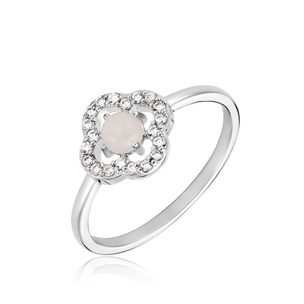 Bague Dally Argent Blanc Quartz Oxyde De Zirconium - Bagues solitaires Femme | Histoire d&rsquo;Or