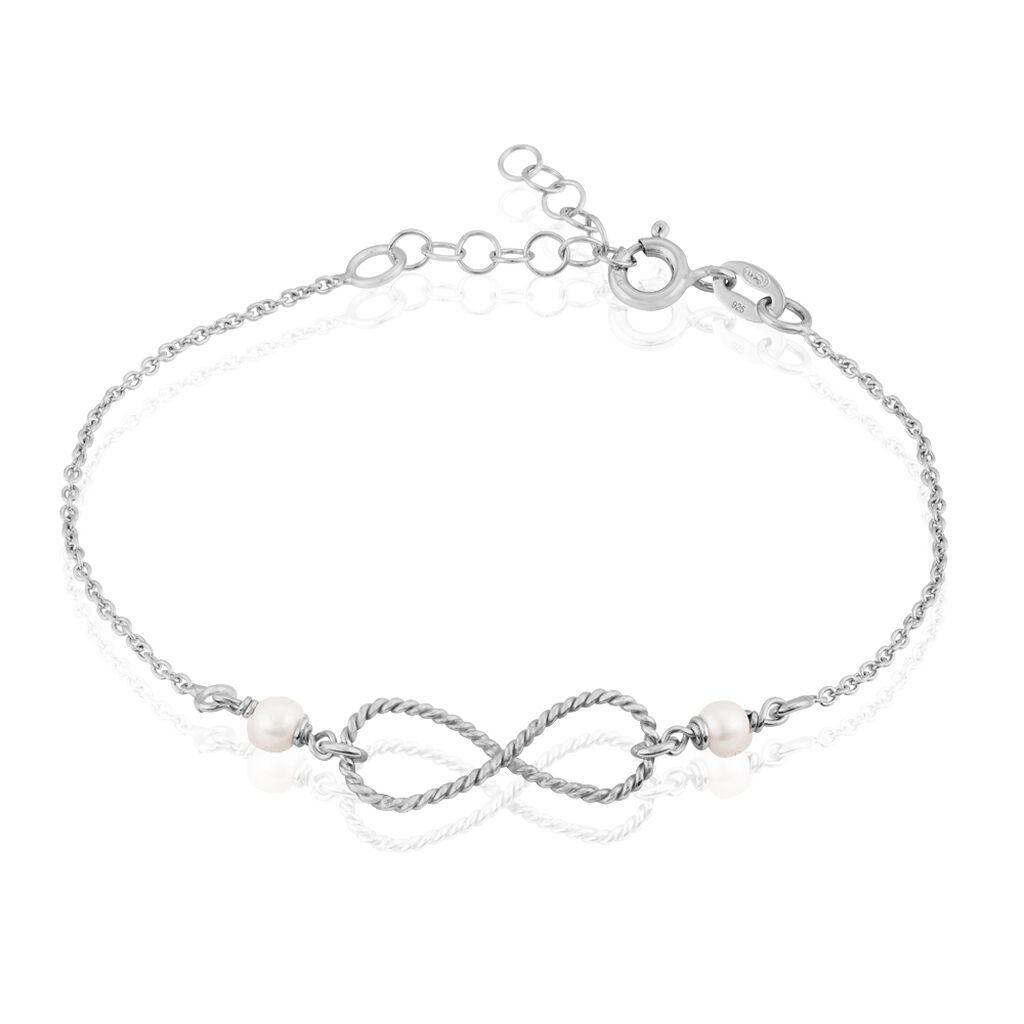 Bracelet Aliya Argent Blanc Pierre De Synthese